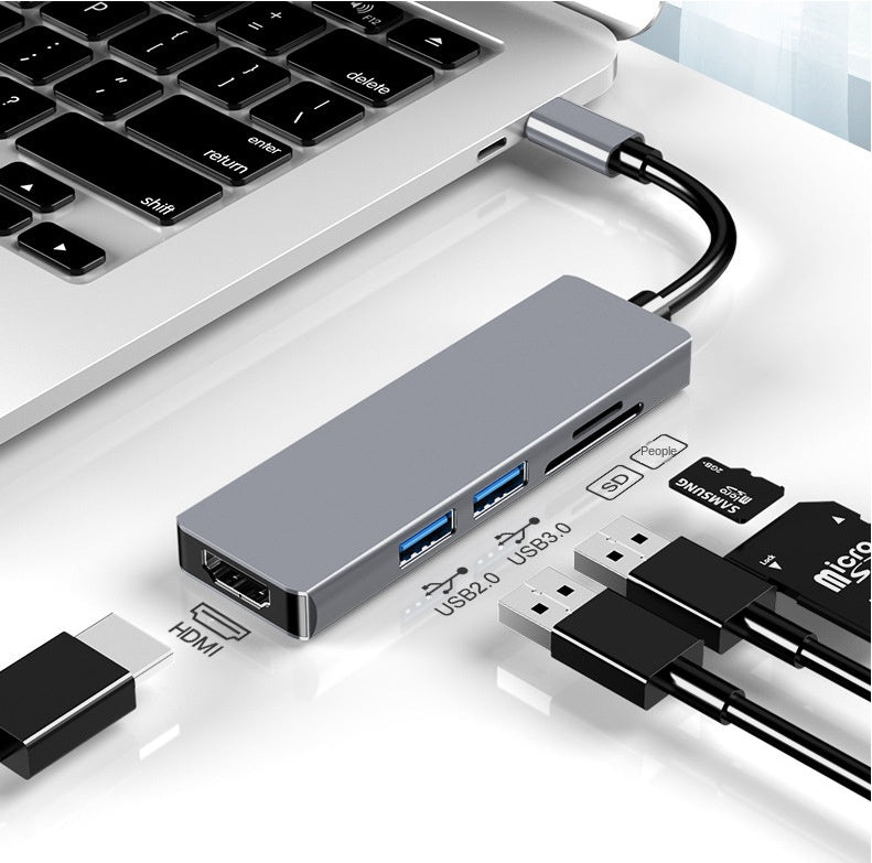 Type-C hub with HDMI cable for high-definition display