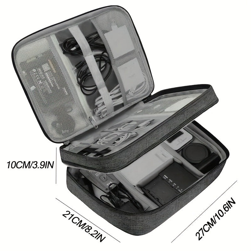 Waterproof travel cable organizer bag
