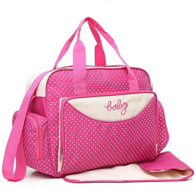 5 pieces multifunctional large capacity mother diaper bag for babies