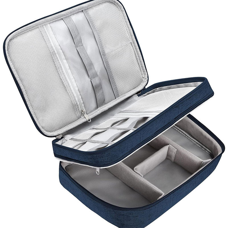 Waterproof travel cable organizer bag