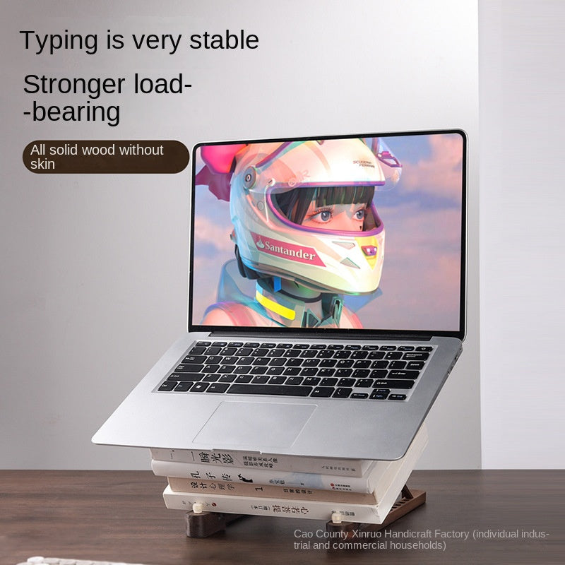 Wooden laptop stand