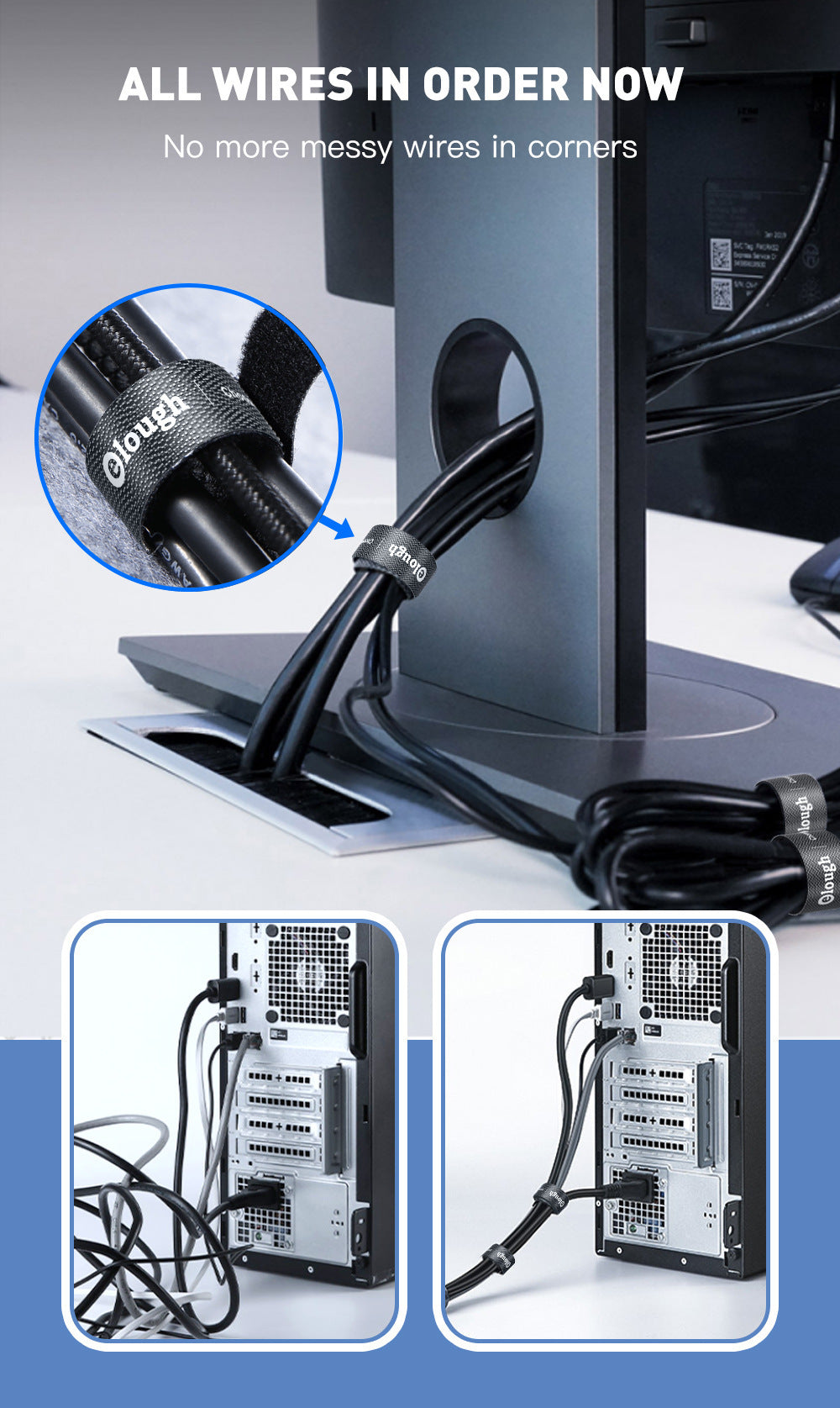 Backrest wire organizer