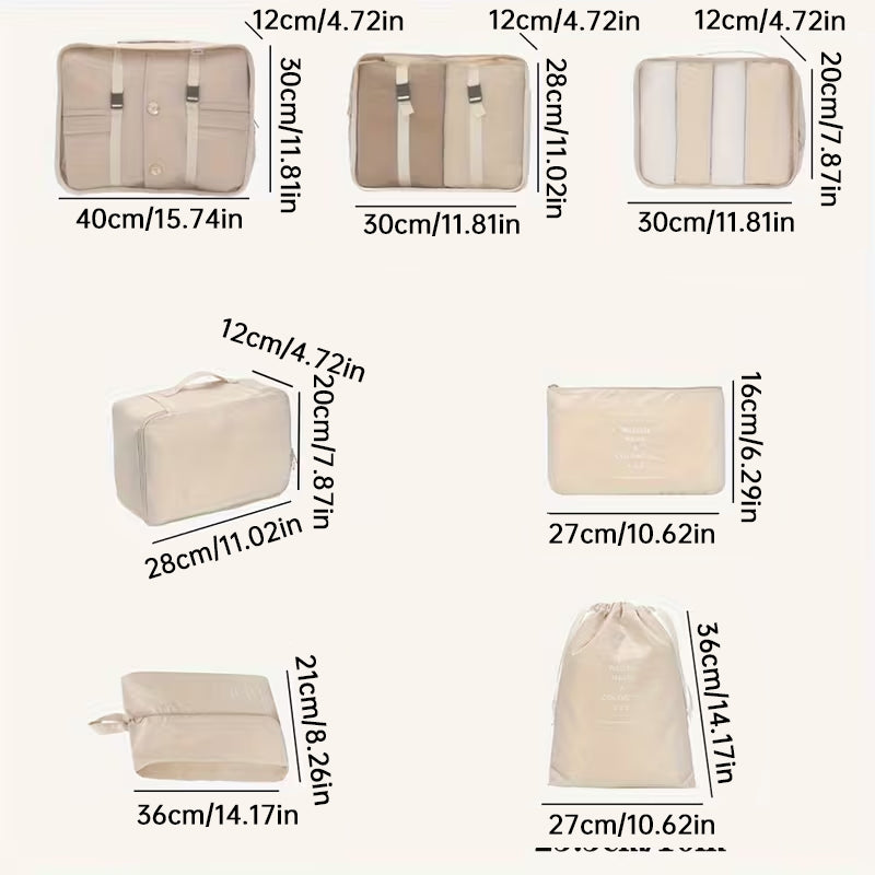 7Pcs travel packing cubes