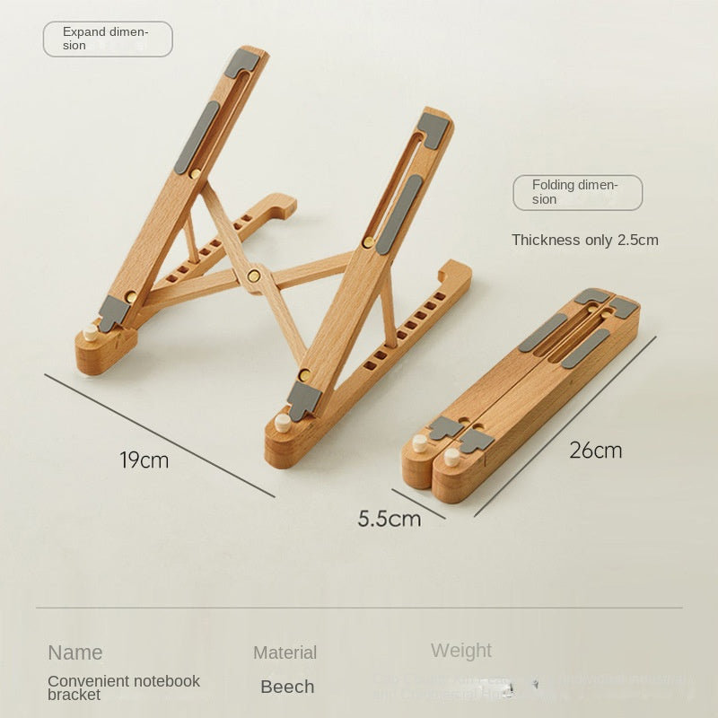 Wooden laptop stand