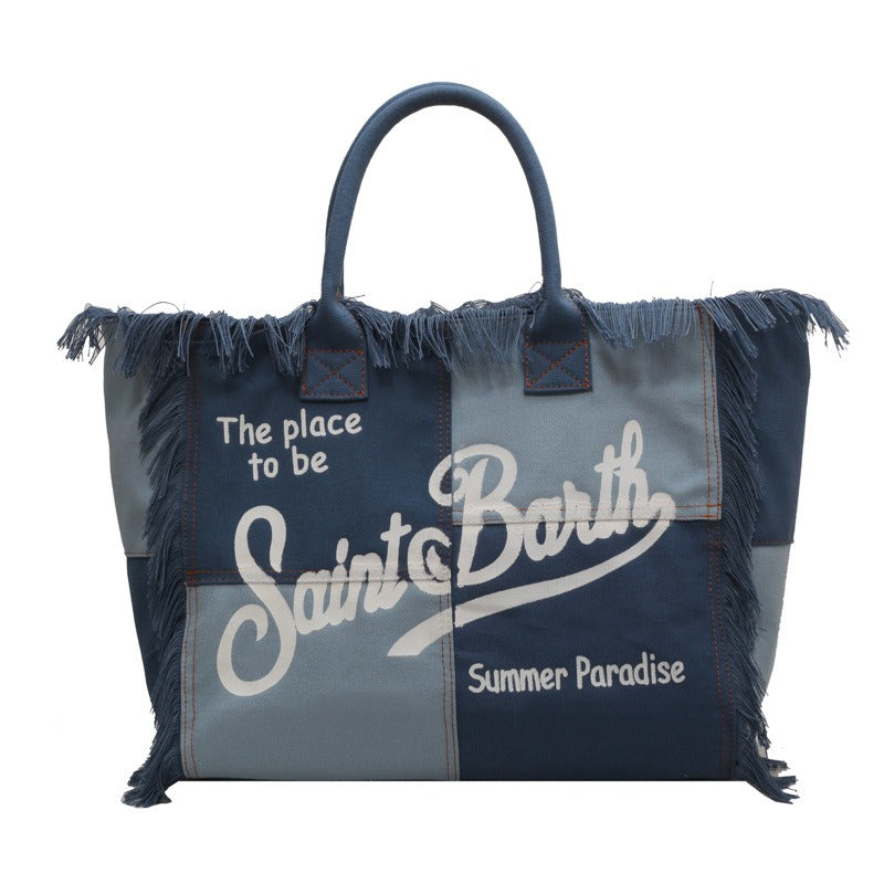 Denim Large Capacity Tote Bag
