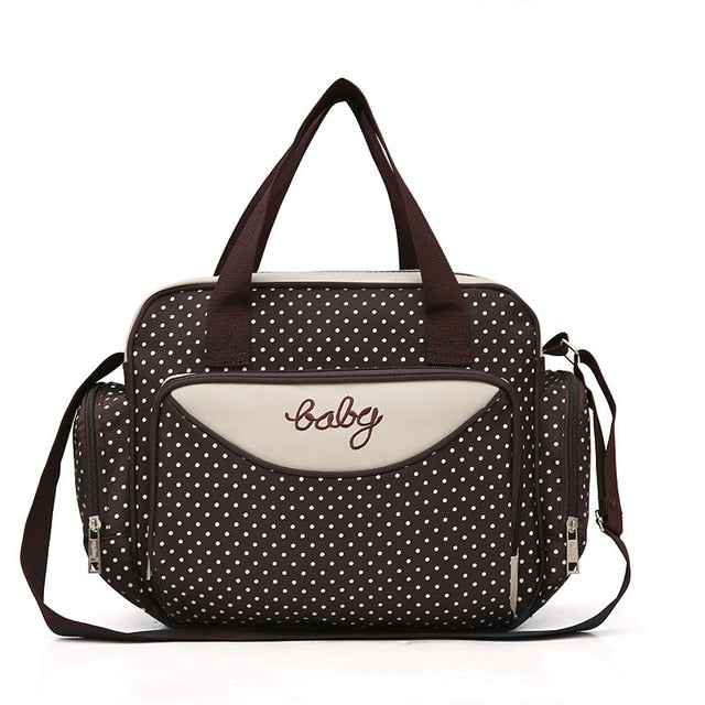 5 pieces multifunctional large capacity mother diaper bag for babies