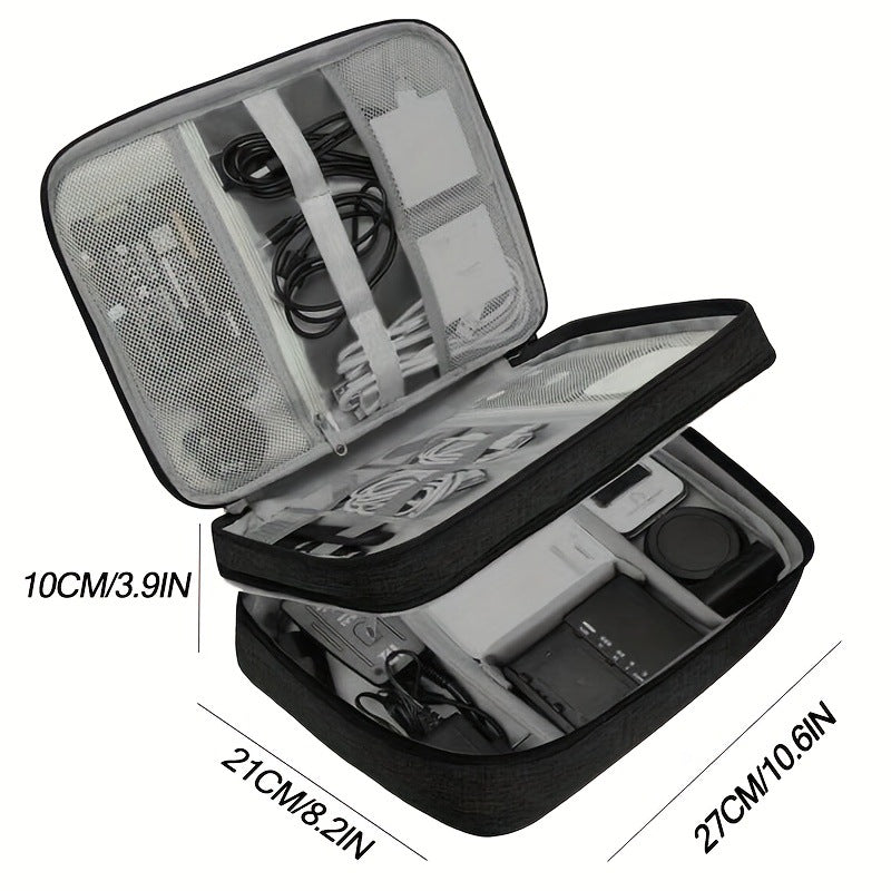 Waterproof travel cable organizer bag
