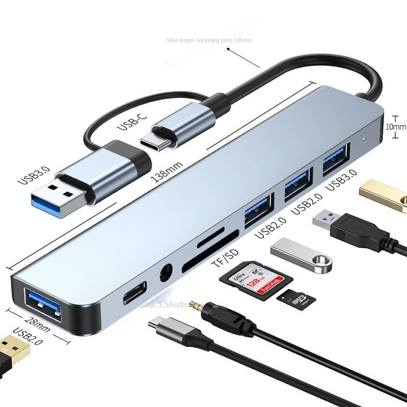 Type-C hub with HDMI cable for high-definition display