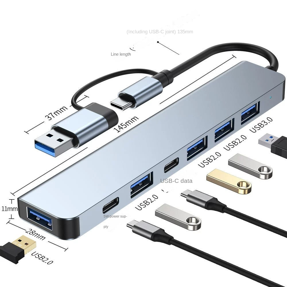 Type-C hub with HDMI cable for high-definition display