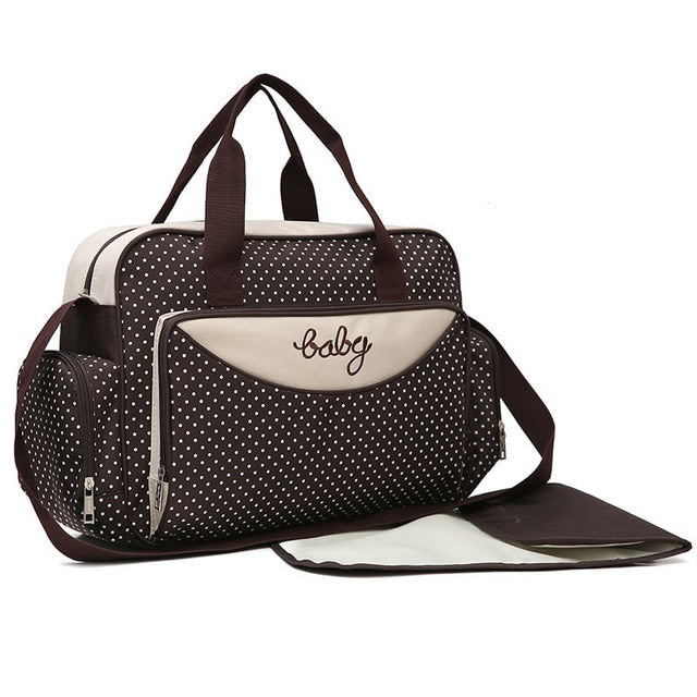 5 pieces multifunctional large capacity mother diaper bag for babies