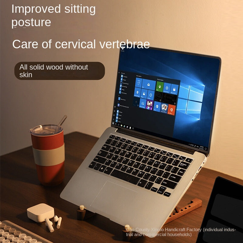 Wooden laptop stand